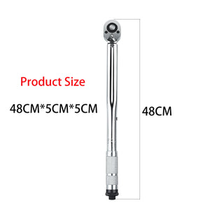 Car Bicycle Motorbike 1/2 Torque Wrench Set 28-210Nm Allen Key Tool with Sleeve Adapters and 3/8 Extension Bar Buttons